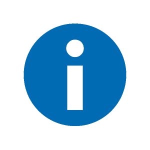 Ein weißes Symbol in Form eines Kreises.