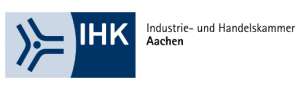 Logo der IHK Industrie-Aachen, das die Industrie- und Handelskammer in Aachen repräsentiert.