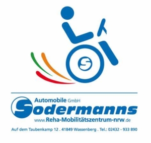 Logo mit stilisierter Person in einem Kreis. Darunter steht der Name "Sodermann".