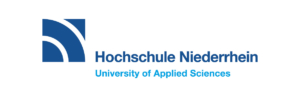 Logo der Hochschule RheinMain. Es zeigt einen stilisierten, blauen Pfeil, der nach oben und rechts zeigt.