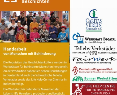 Menschen arbeiten in einer Werkstatt. Sie machen Dinge mit ihren Händen.