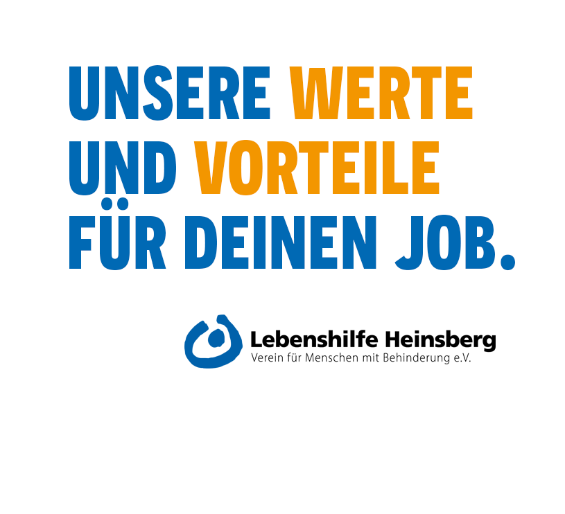 Ein freundliches Lächeln und ein Icon mit einer Hand.