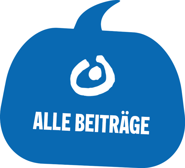 Weißes Symbol. Es sieht aus wie ein Kreis mit einem Punkt in der Mitte.